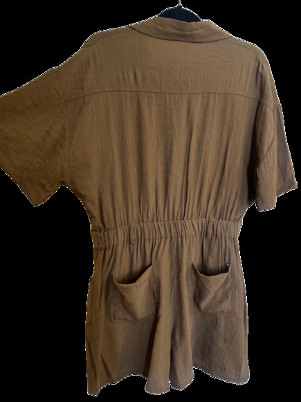Zara Viscose Blend Short-Sleeve Romper - Size M - Picture 6 of 7